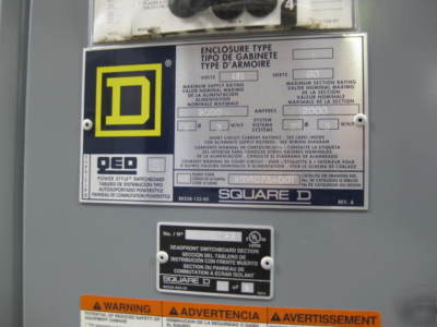 Square d qed i-line panel switchboard 2000 amp a 480V