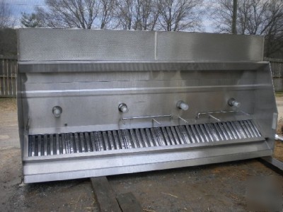 Captive-aire 3 hood 30' stainless w/ fire & fans