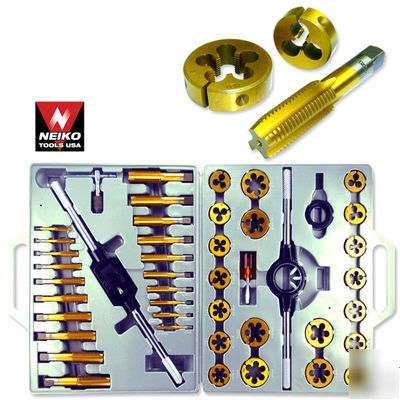 45 pc metric titanium coated tungsten tap & die set mm