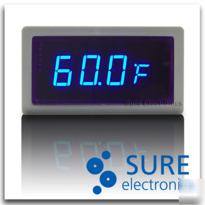 Auto car meter thermometer digital blue led DS18B20 out