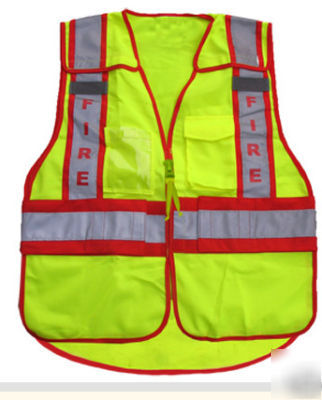 Fire reflective safety vest class 2 3 ansi traffic suit