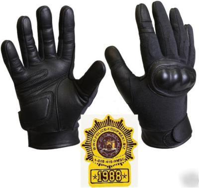 Large kevlar hard knuckle tactical glove-black 