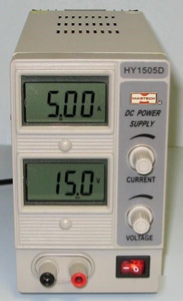 Mastech HY1505D dc power supply var 0-15 volts @ 0-5 a
