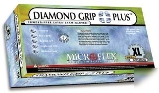 Microflex diamond grip plus latex gloves, : dgp-350-l
