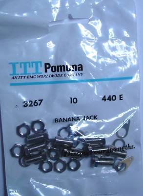 Pomona 3267 banana jack with 1/4-32 thread through-hole