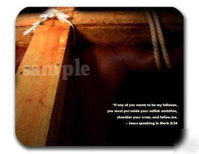 Cross bible verse jesus religion mouse pad mousepad