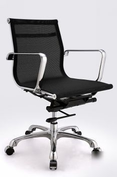 Modern contemporary mesh wire desk office chair black