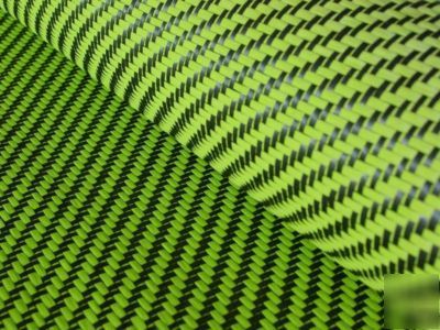 Neon lime green carbon fiber hybrid cloth fabric 50