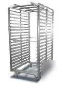 New s/s roll-in double oven rack - 15 slides