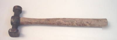 2 planishing hammers flat round square face metal work