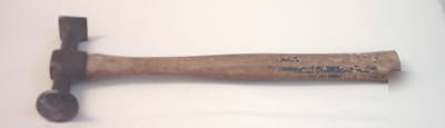 2 planishing hammers flat round square face metal work