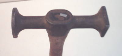 2 planishing hammers flat round square face metal work