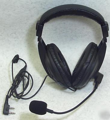Overhead dual speaker * ptt headset for motorola radio