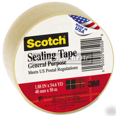 1 roll 3M scotch sealing packing tape shipping clear...