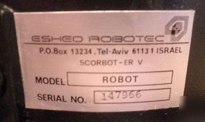 Eshed scorbot-er v/erv educational robot arm