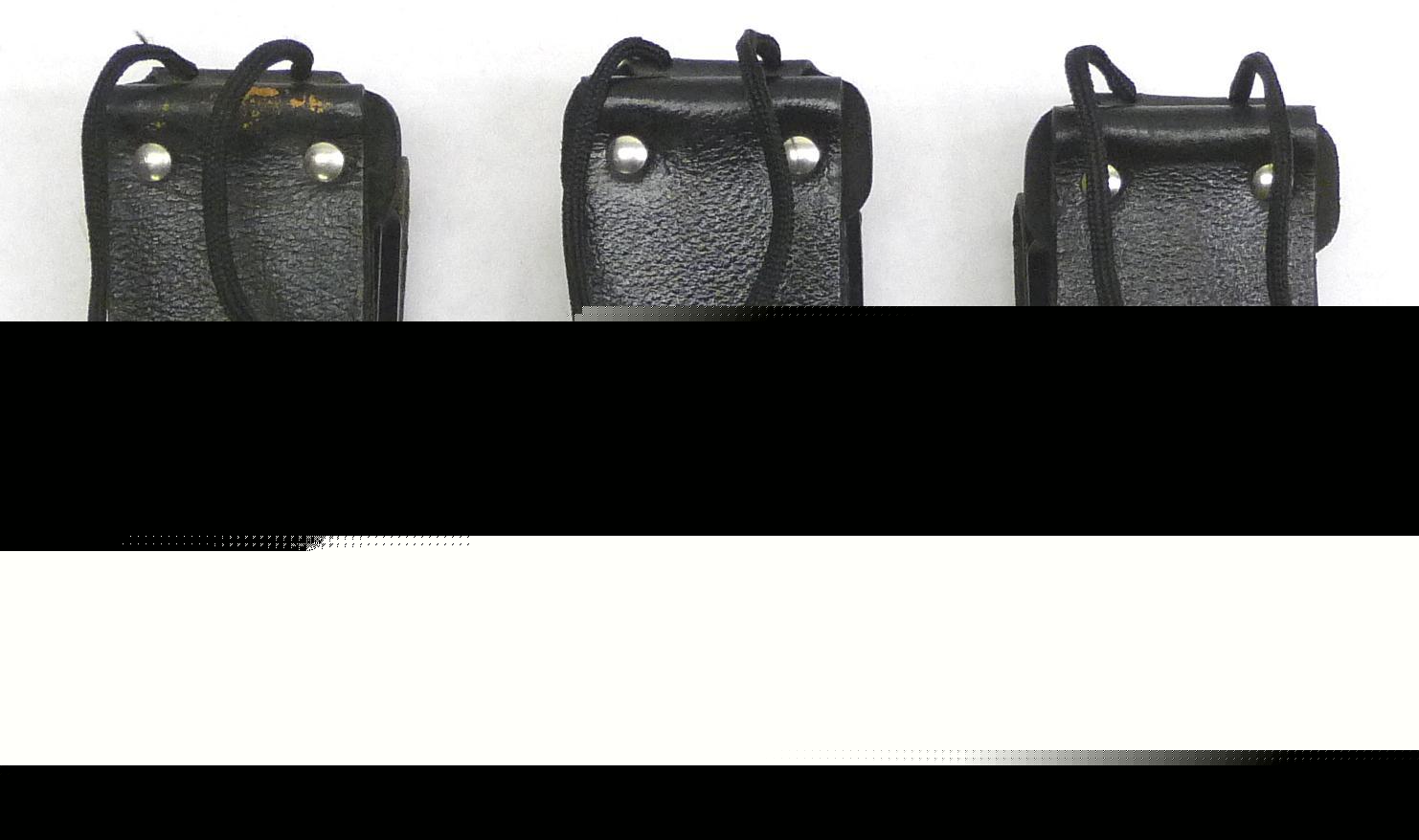 Lot 3 kenwood portable 2-way radio holster leather case