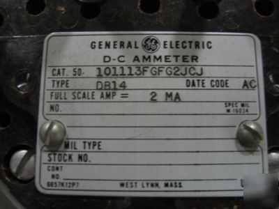 New - ge vibration indicator (d-c ammeter) 696D371P1