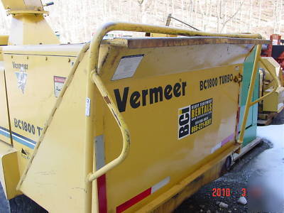 Vermeer BC1800 wood chipper, jd turbo diesel, auto feed