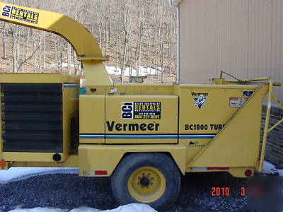 Vermeer BC1800 wood chipper, jd turbo diesel, auto feed