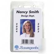 Clear vinyl proximity badge holders - 3-1/2 x 2-3/8