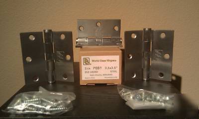 Door hinges by world class hinges #PB81 3.5X3.5 box OF3