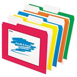 New doodle & erase file folders, 1/3 cut, laminated ...