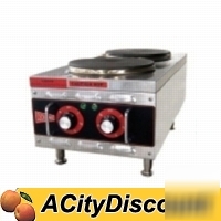 Electric heavy duty short order stove