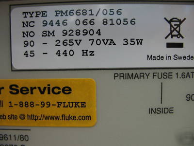 Fluke PM6681 high performance timer, 300 mhz, opt 656