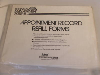 New ideal appointment record refill forms 