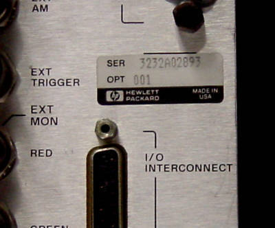 Hewlett packard 8722C network analyzer options 1 & 10