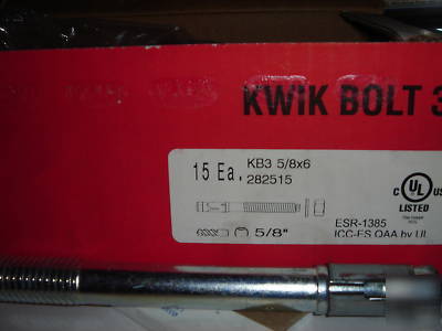 Hilti kwik bolt 3 5/8 x 6 item # 282515