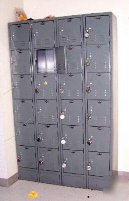 Lockers metal used storage retail fixtures liquidation 