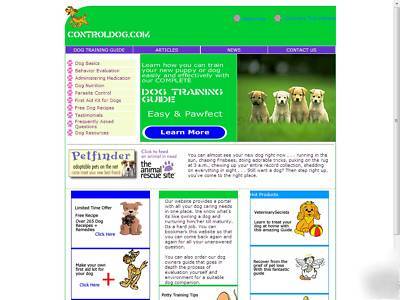 Superb dog training website internet online business