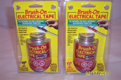 2 4OZ brush on liquid electrical tape 1 red & 1 black