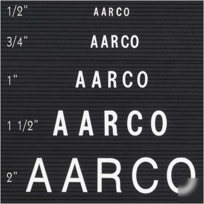 Aarco single tab changeable letters helvetica 1.5