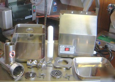 Meat grinder mincer stainless steel mdl ert-12/stuffer