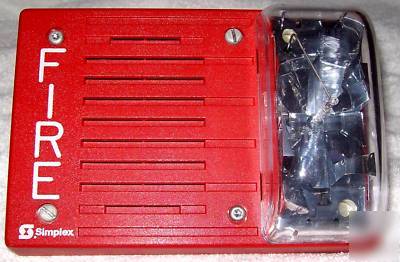 New simplex fire alarm horn/strobe 4903-9168 70V 