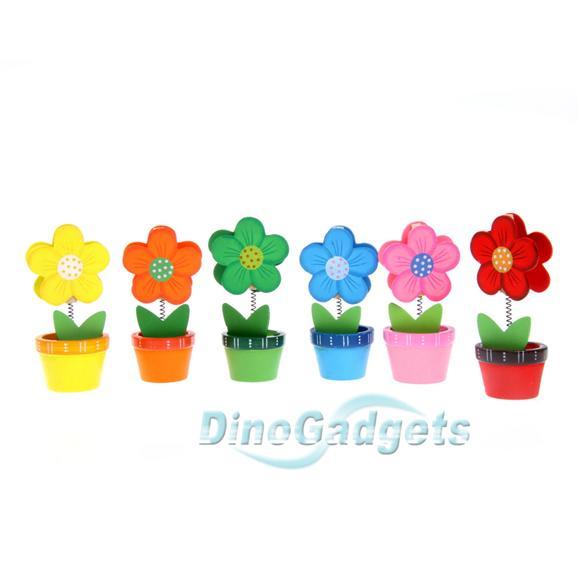 Nice flower shaped desktop memo clip holders 6 pcs