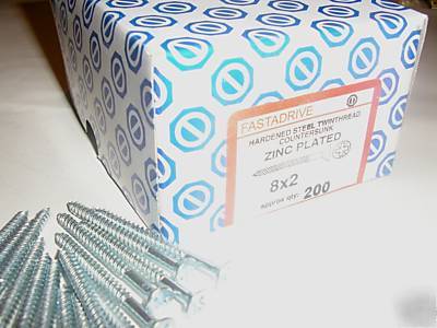 200 x 2 inch (8S) steel countersunk screws *bargain*