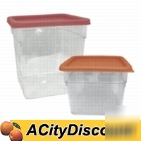 6 commercial polycarbonate food storage containers 18QT