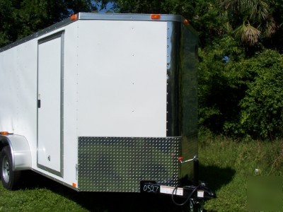 7X16 tandem sport enclosed motorcycle atv cargo trailer