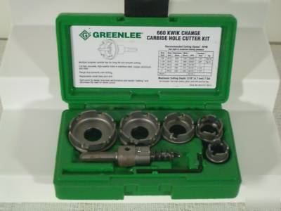 Greenlee 660 kwik change carbide hole cutter kit