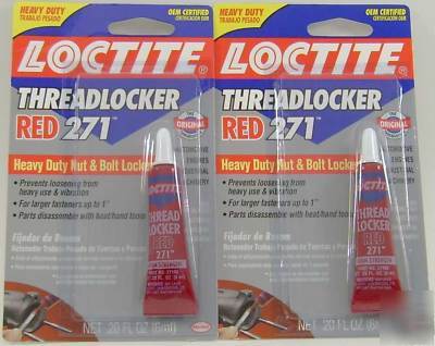 Loctite red 271 heavy duty threadlocker 2 pack