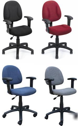 New tweed fabric ergonomic desk chairs with adj. arms