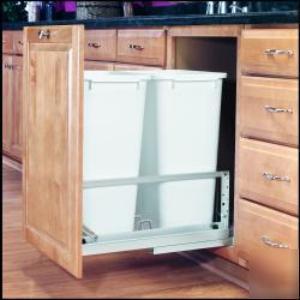 Rev a shelf 5349-2150DM-2, double 50QT waste container