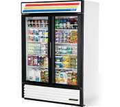 True gdm-49| refrigerator 2 swinging doors glass,