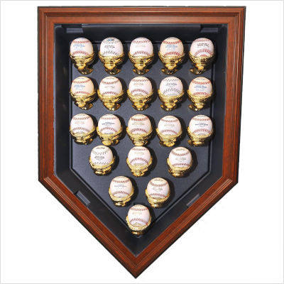 Twnety one baseball home plate display color: brown