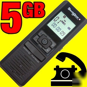 5GB digital phone cell audio voice activated recorder