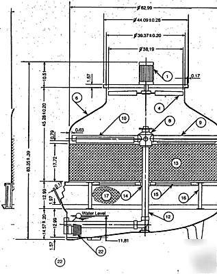 Cooling tower, 40 nominal tons non-corrosive w/warranty