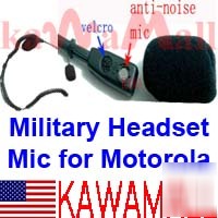 Military headset boom mic for motorola HT1250 GP300 xtn